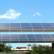 Outdoor solar panel generating energy | Solar Gain